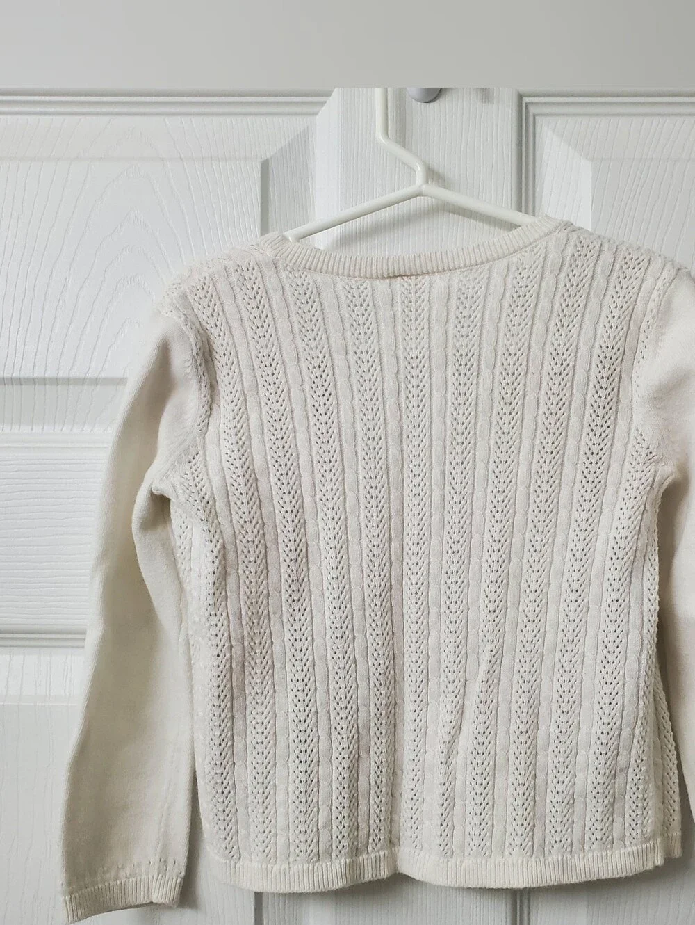 OshKosh B'gosh Cream Cable Knit Button Cardigan Sweater - Toddler Girls 3T